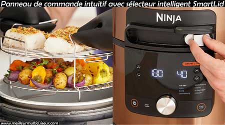 Panneau de commande intuitif sur multicuiseur OL650EU édition cuivre Foodi Max de NINJA