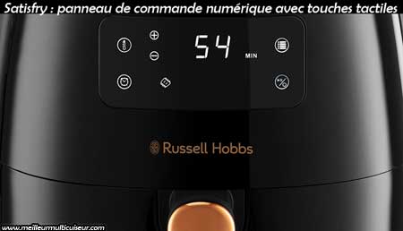 Panneau de commande intuitif sur airfryer Satisfry Air Large de la marque Russell Hobbs