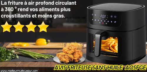 Avis sur la friteuse sans huile à fenêtre visible de la marque AOFSGE