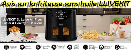 Avis sur la friteuse sans huile LLIVEKIT 5L XL