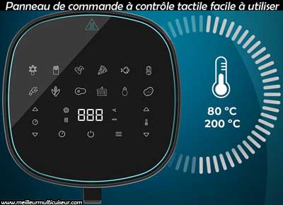 Panneau de commande intuitif sur Cecofry Window 6500 Cecotec Fantastik