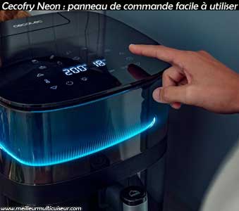 Panneau de contrôle de l'airfryer Cecofry de Cecotec modèle Neon 5000