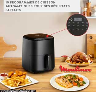 Moulinex Friteuse électrique, 2 Kg, Thermostat Réglable, Filtre Charbon