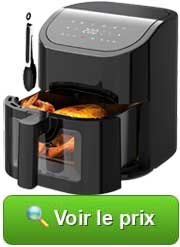 Prix de l'airfryer Euary 4,5 litres noir