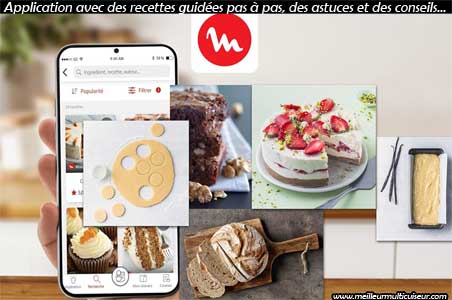 Application Moulinex avec tutoriels et recettes guidées