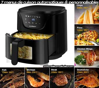 7 modes de cuisson de l'airfryer LLIVEKIT 5L XL