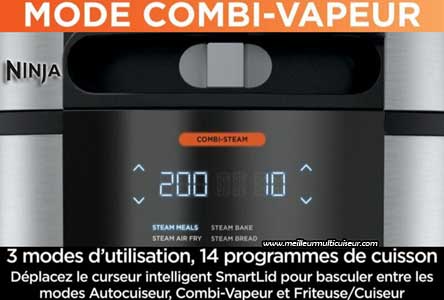 3 modes et 14 programmes du multicuiseur Foodi SmartLid 14-en-1 de chez Ninja