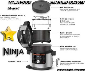 Avantages et inconvénients du multicuiseur Foodi SmartLid 14-en-1 OL750EU de la marque NINJA