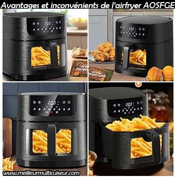 Avantages et inconvénients de la friteuse sans huile AOSFGE 6.5L