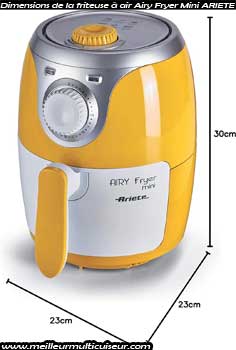 Dimensions de ARIETE : airy fryer mini friteuse sans huile