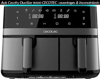 Avis sur les avantages et inconvénients de Cecofry DuoSize 9000 de la marque espagnole CECOTEC