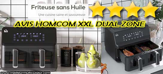 HomCom XXL Dual Zone : la moins chère des friteuses à air avec