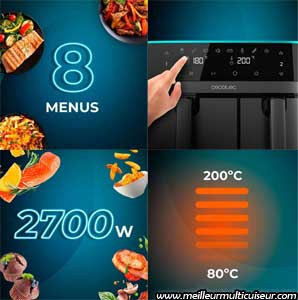 Technologie de cuisson de l'airfryer Cecotec DuoSize