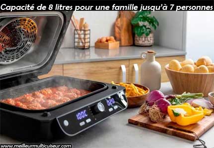 Capacité de la friteuse à air chaud Cecotec Cecofry 8000 Pro modèle FireDome