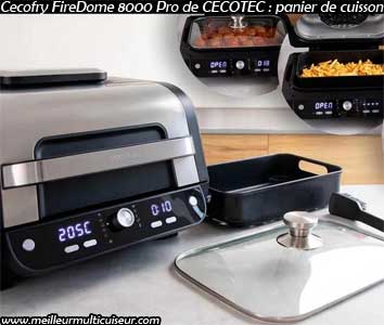 Panier de cuisson de l'airfryer Cecotec FireDome Pro 8000 de la gamme Cecofry