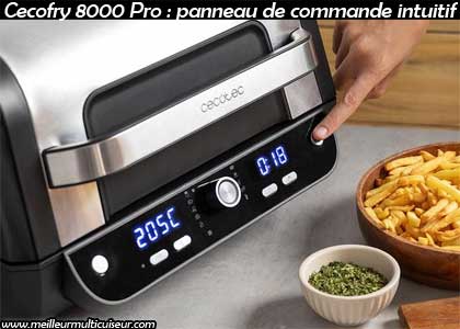 Panneau de commande intuitif sur FireDome Cecofry 8000