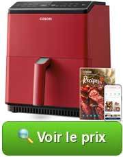 Cosori WIFI Dual Blaze 6.4L vérifier le prix de la friteuse sans huile