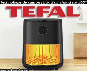 Technologie de cuisson de l'air fryer Tefal Essential 3.5L noir