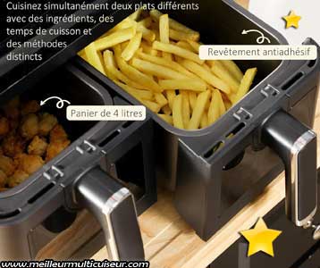 Capacité XXL de HomCom l'airfryer Dual Zone