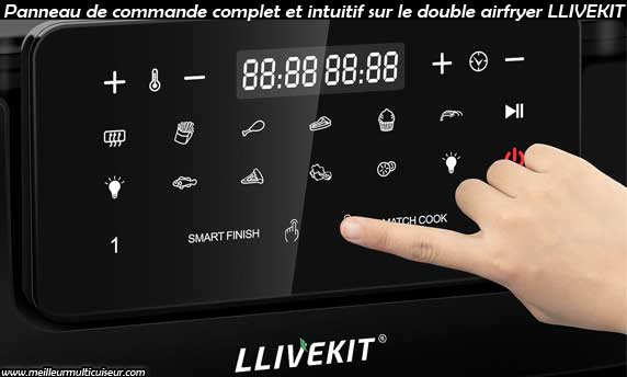 Panneau de commande de la friteuse à air chaud LLIVEKIT 9 litres