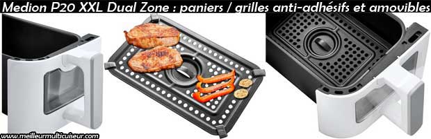 Paniers de la friteuse à air Medion XXL Dual Zone P20