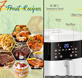 7 modes de cuisson de la friteuse sans huile White Cube du fabricant chinois AIGOSTAR