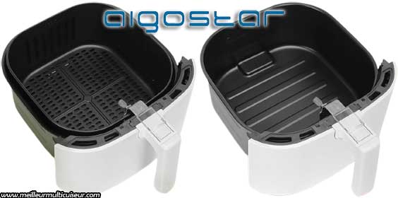 Panier de cuisson de l'air fryer Aigostar modèle White Cube 7 litres