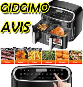 Avis avantages et inconvénients de la friteuse sans huile double compartiment GIDGIMO 10 litres