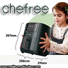 Dimensions du mini airfryer CHEFREE AF300