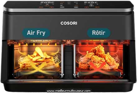Technologie de cuisson de la friteuse à air chaud Dual Zone 8,5 litres de la marque Cosori