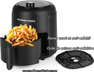 Panier et grille du mini air fryer GourmetMAXX