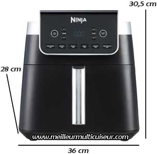 Dimensions de l'airfryer MAX PRO NINJA (af180eu)