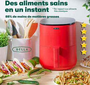 Capacité de la friteuse diététique BELLA rouge mat 3 litres