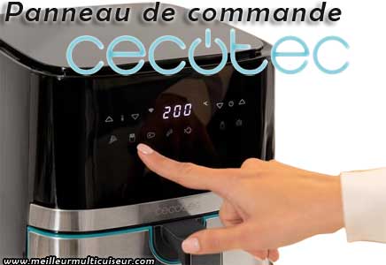 Panneau de commande de l'air fryer Cecofry 5500 Wifi Connected (full inox) de la marque CECOTEC