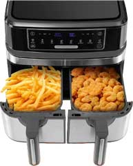 Informations techniques sur l'airfryer EMPHSISM double compartiment