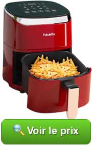 Friteuse sans huile de couleur rouge Fabuletta 4 litres : voir son prix