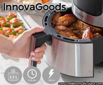 Capacité de l'air fryer InnovaGoods 3,5 litres noir et inox