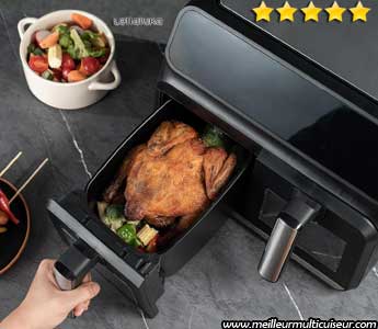 Paniers de cuisson de Lellaluka la double friteuse à air de 8 litres