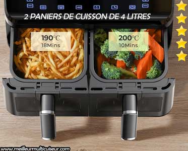 Paniers de cuisson de Ostba Double compartiment 