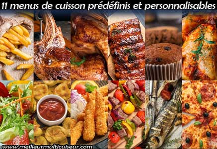 11 menus de cuisson de la friteuse sans huile Joy XXL