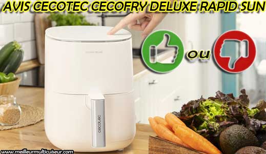 Avis, avantages et inconvénients de l'airfryer Cecofry Deluxe Rapid Sun de la marque CECOTEC