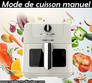 Mode de cuisson manuel sur la friteuse sans huile vintage Cecofry Antique Window 5 litres