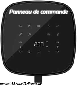 Panneau de commande : friteuse à air chaud CECOTEC Fantastik 5,5 litres Inox