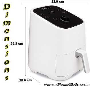 Dimensions de la friteuse sans huile Vortex série Mini du fabricant Instant Pot - Instant Brands