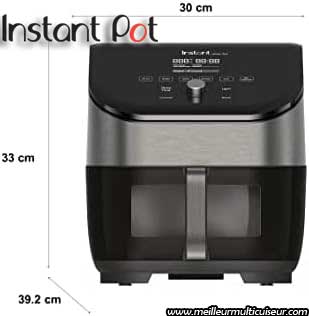 Poids & dimensions de la friteuse sans huile Vortex + Clearcook du fabricant Instant Pot