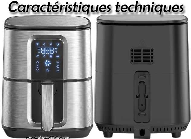 Spécifications techniques de la friteuse à air chaud Ozeanos