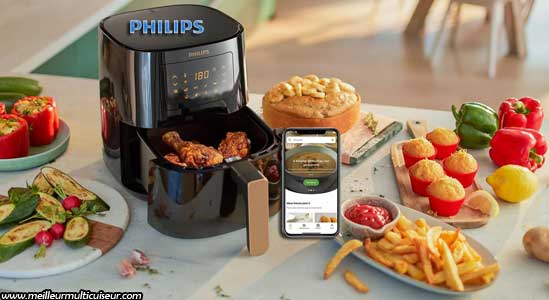 7 menus sur la friteuse sans bain d'huile Series 5000 de la marque Philips