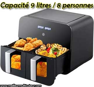 Capacité de la friteuse sans huile Dual Zone