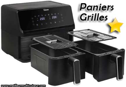 Paniers et grilles de l'airfryer Tristar 8 litres double compartiment