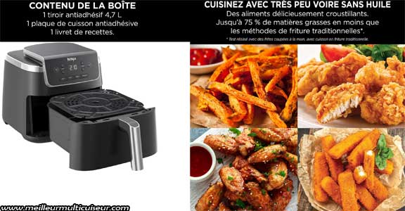 Informations techniques sur la friteuse sans huile AF140EU PRO de la marque NINJA